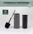 eluno Framura Badaccessoire-Set 2-tlg., Metall/Bambus, grau