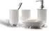 Loberon Millicent Bad-Set Keramik/Messing, weiß/silber (1371051)