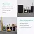 Intirilife Badezimmer-Zubehör-Set 6-tlg. Bambus/Kunststoff, schwarz (IL-100950)