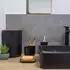 Intirilife Badezimmer-Zubehör-Set 6-tlg. Bambus/Kunststoff, schwarz (IL-100950)