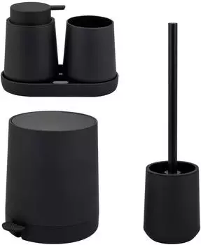 eluno TESERO Badaccessoire-Set 5-tlg. Soft-Touch, schwarz (9015700)