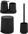 eluno TESERO Badaccessoire-Set 5-tlg. Soft-Touch, schwarz (9015700)