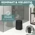 eluno TESERO Badaccessoire-Set 5-tlg. Soft-Touch, schwarz (9015700)