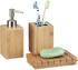 Relaxdays Set of 3 Pieces Bamboo and Metal