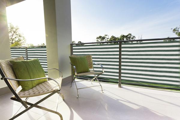 Floracord Balkonumrandung 90 x 500 cm grün-weiß
