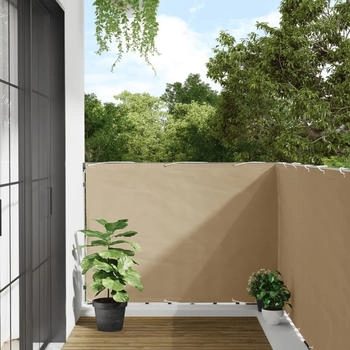 vidaXL Balkon-Sichtschutz Oxford-Gewebe Beige (134945)