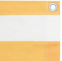 vidaXL Balkon-Sichtschutz Wei&szlig; und Gelb 90x600 cm Oxford-Gewebe