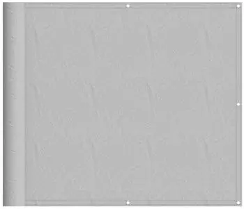 vidaXL Balkon-Sichtschutz Hellgrau 90x600cm 100% Polyester-Oxford (4000010)