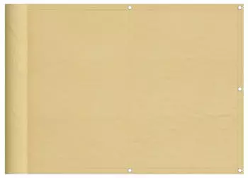 vidaXL Balkon Sichtschutz Sandfarben 75x800cm 100% Polyester-Oxford (4000026)