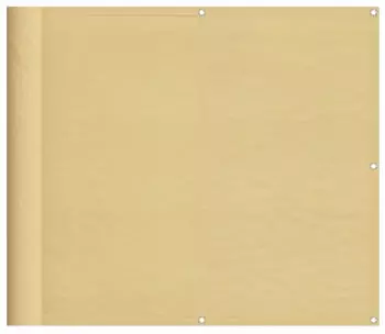 vidaXL Balkon Sichtschutz Sand 90x1000cm 100% Polyester Oxford