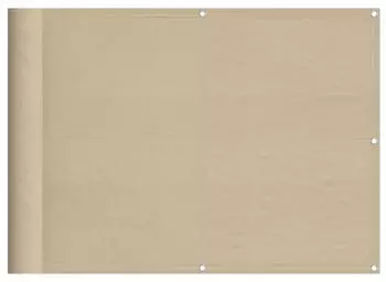 vidaXL Balkon-Sichtschutz Beige 75x1000cm 100% Polyester-Oxford (4000174)