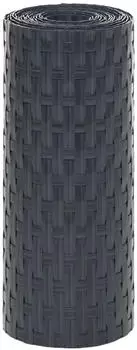 vidaXL Balkon-Sichtschutz 10 Stk. Poly Rattan Anthrazit 255x19cm (156311)