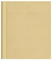 vidaXL Balkon-Sichtschutz Sandfarben 120x600 cm 100% Polyester-Oxford