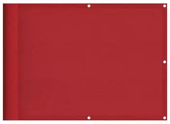 vidaXL Balkon-Sichtschutz Rot 75x700cm 100% Polyester-Oxford (42002129)