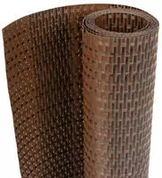 vidaXL Balkon-Sichtschutz Braun und Schwarz 300x80 cm Poly Rattan