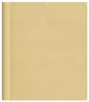 vidaXL Balkon-Sichtschutz Sandfarben 120x1000cm 100% Polyester-Oxford