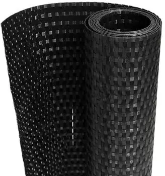 vidaXL Balkon-Sichtschutz Polyrattan Schwarz 500x100cm