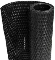 vidaXL Balkon-Sichtschutz Schwarz 600x100 cm Poly Rattan