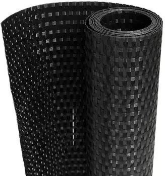 vidaXL Balkon-Sichtschutz Schwarz 600x100cm Poly Rattan