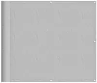 vidaXL Balkon-Sichtschutz Hellgrau 90x400 cm 100 % Polyester-Oxford