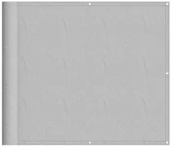 vidaXL Balkon-Sichtschutz Hellgrau 90x400cm 100% Polyester-Oxford (4000008)