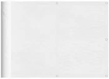 vidaXL Balkonsichtschutz 75x800cm 100% Polyester-Oxford Wei&szlig; (4000089)