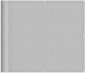 vidaXL Balkon-Sichtschutz Hellgrau 90x300cm 100% Polyester-Oxford (4000007)