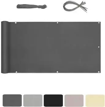 Sekey Balkonsichtschutz Polyester Anthrazit 120x300cm (3502123)