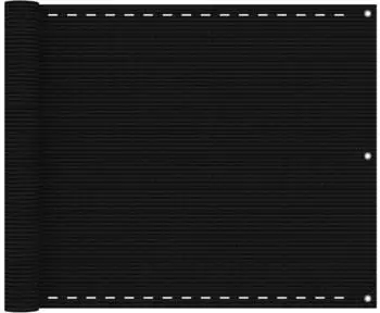 vidaXL Balkon Sichtschutz Schwarz 75x300cm HDPE