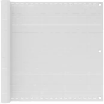 vidaXL Balkonsichtschutz HDPE 90x600cm Wei&szlig; (42323)