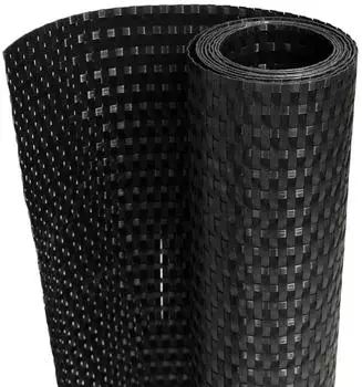 vidaXL Balkon-Sichtschutz Poly Rattan Schwarz 600x90cm (156305)