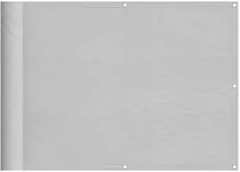 vidaXL Balkon-Sichtschutz 75x600cm, hellgrau, 100% Polyester-Oxford (4000003)