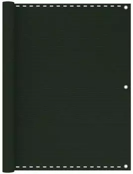 vidaXL Balkon-Sichtschutz HDPE dunkelgr&uuml;n 120x400cm
