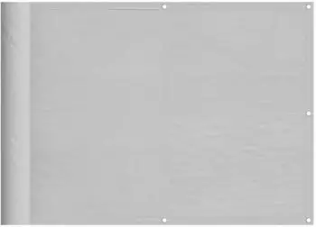 vidaXL Balkon-Sichtschutz Hellgrau 75x800cm 100% Polyester-Oxford (4000005)