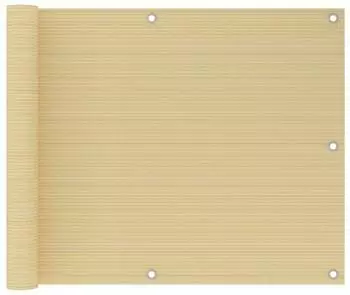 vidaXL Balkon-Sichtschutz Beige 75x600cm HDPE (310911)
