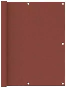 vidaXL Balkon-Sichtschutz Terrakotta-Rot 120x400cm Oxford-Gewebe (134981)