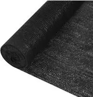 vidaXL Zaunblende Schwarz 1,5x10 m HDPE 195 g/m&sup2;