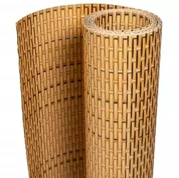 vidaXL Balkon-Sichtschutz Polyrattan Hellbraun 600x90cm (156275)
