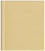 vidaXL Balkon-Sichtschutz Sandfarben 120x800 cm 100% Polyester-Oxford