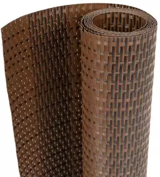 vidaXL Balkon-Sichtschutz Poly Rattan Braun/Schwarz 600x90cm (156260)