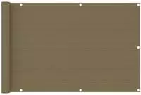 vidaXL Balkon-Sichtschutz Taupe 90x600 cm HDPE
