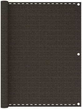 vidaXL Balkon-Sichtschutz 120x600cm HDPE braun