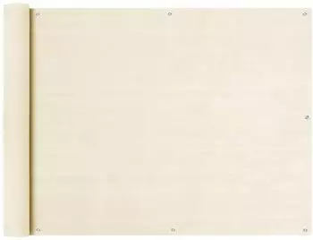 vidaXL Balkonsichtschutz 90x600cm HDPE Creme (310927)