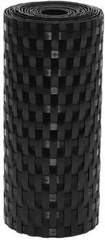 vidaXL Balkon-Sichtschutz 5 Stk., schwarz, 255x19cm, Poly Rattan (156318)