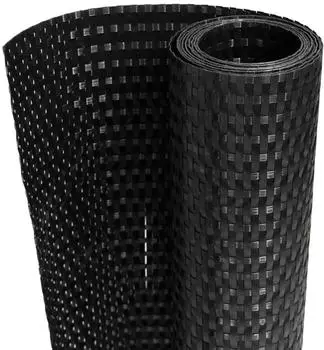 vidaXL Balkon-Sichtschutz Poly Rattan Schwarz 400x100cm (779842)