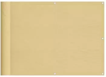 vidaXL Balkonsichtschutz 75x600cm Sandfarben 100% Polyester-Oxford (4000024)