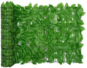 vidaXL Balkon-Sichtschutz mit gr&uuml;nen Bl&auml;ttern 200x75cm (3216421)