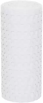 vidaXL Balkon-Sichtschutz 10 Stk., 255x19cm, wei&szlig;, Poly Rattan (156313)