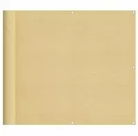 vidaXL Balkon-Sichtschutz Sandfarben 90x400 cm 100% Polyester-Oxford