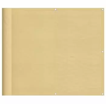 vidaXL Balkon-Sichtschutz Sand 90x400cm 100% Oxford-Polyester